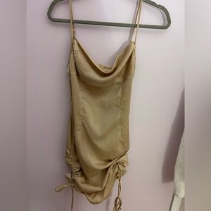 Prettylittlething mini runched sides dress